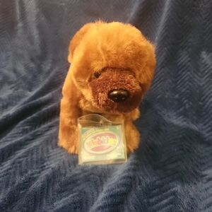 Ganz Webkinz Chow Chow Dog Plush HM415 Brown Puppy Stuffed Animal Toy With Tags